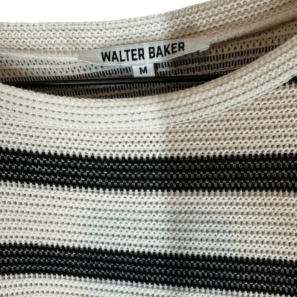 Walter‎ Baker Cream Black Oversized Sweater Medium